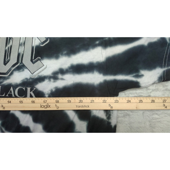 AC DC Back in Black Tie Dye Unisex Heavy Metal T Shirt XL Black Tie Dye Rock - Picture 6 of 10